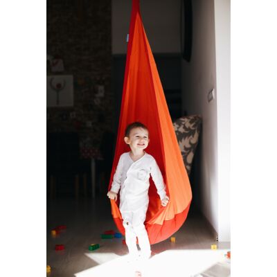 Hojdačka pre deti DROPPO - červeno-oranžová